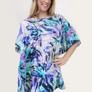 Maxi Maglia in viscosa celeste