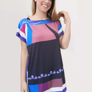 Maxi Maglia "Geometrie" viola