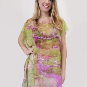 Maxi Maglia fucsia in georgette