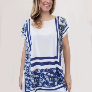 Maxi Maglia "Fiori Blu"