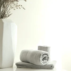 Asciugamani Viso 60X110 Grigio Chiaro Aquilatex