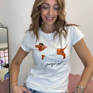 T shirt bassotto rigato