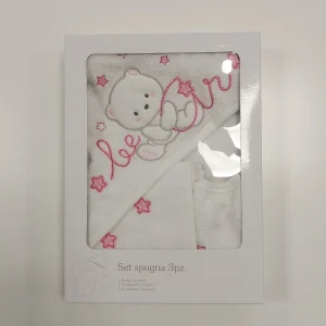 Set 3 Pezzi in Spugna Rosa