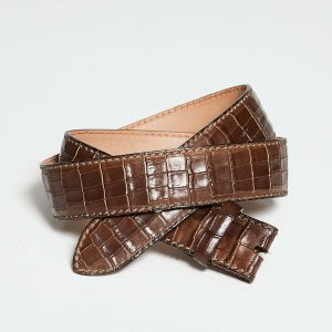Synapse – Cintura in coccodrillo stampato