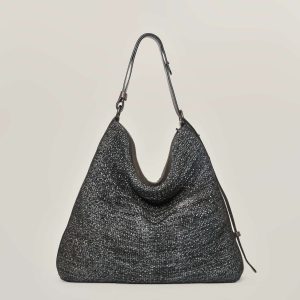 Doria – Borsa a spalla con intreccio in pelle “Wave”