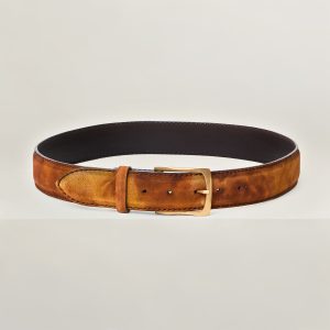 Fibbia Era e cintura in camoscio tie-dye 40mm