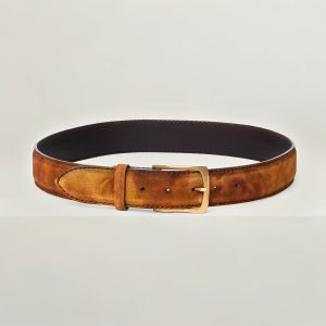 Cofanetto cintura in camoscio “tie dye” 40mm con Doppia Fibbia Era