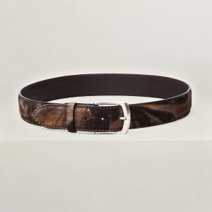 Fibbia Arc e cintura in camoscio metal tie-dye 40mm