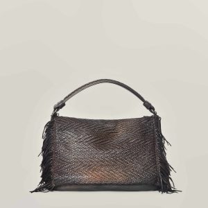 Portofino – Borsa a spalla con patta intrecciata