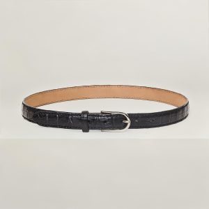 Fibbia Étoile e cintura in coda di coccodrillo 25mm