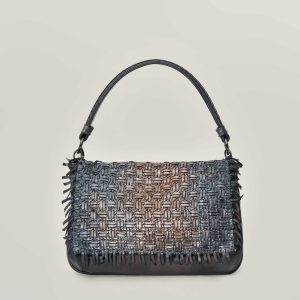 Etrèa – Borsa a spalla con patta intrecciata