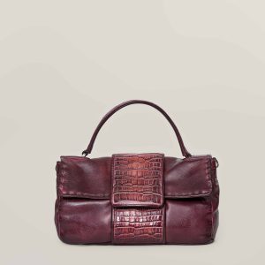 Keiko – borsa a tracolla con patta in coccodrillo