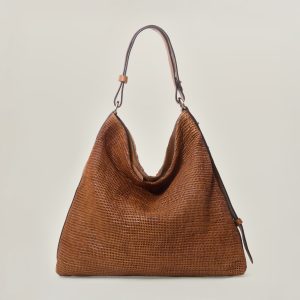 Terra – Borsa a spalla in pelle intagliata “Osaka”