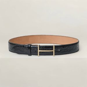 Cofanetto cintura in fianco di coccodrillo 40mm con Doppia Fibbia Horus