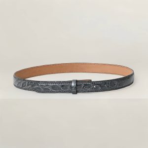 Cintura in fianco di coccodrillo 25mm senza fibbia