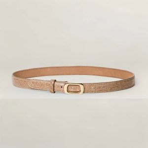 Fibbia Ollie e cintura in fianco di coccodrillo 25mm