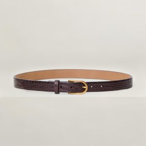 Fibbia Étoile e cintura in coccodrillo americano 25mm