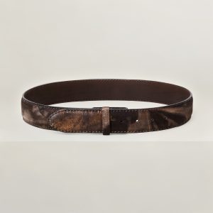 Cintura in camoscio metal tie-dye 40mm