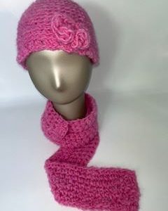 cappello e sciarpa – rosa – sartoria