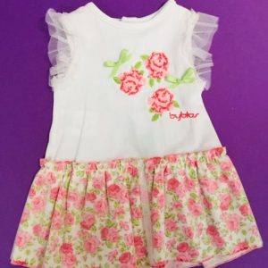 vestito – bianco/rosa – biblos