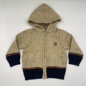 cardigan tricot con zip – beige – mayoral