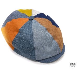 CAPPELLO Coppola LINO estiva uomo donna S M L XL Irlandese 8 spicchi MADE IN ITALY McDuglas