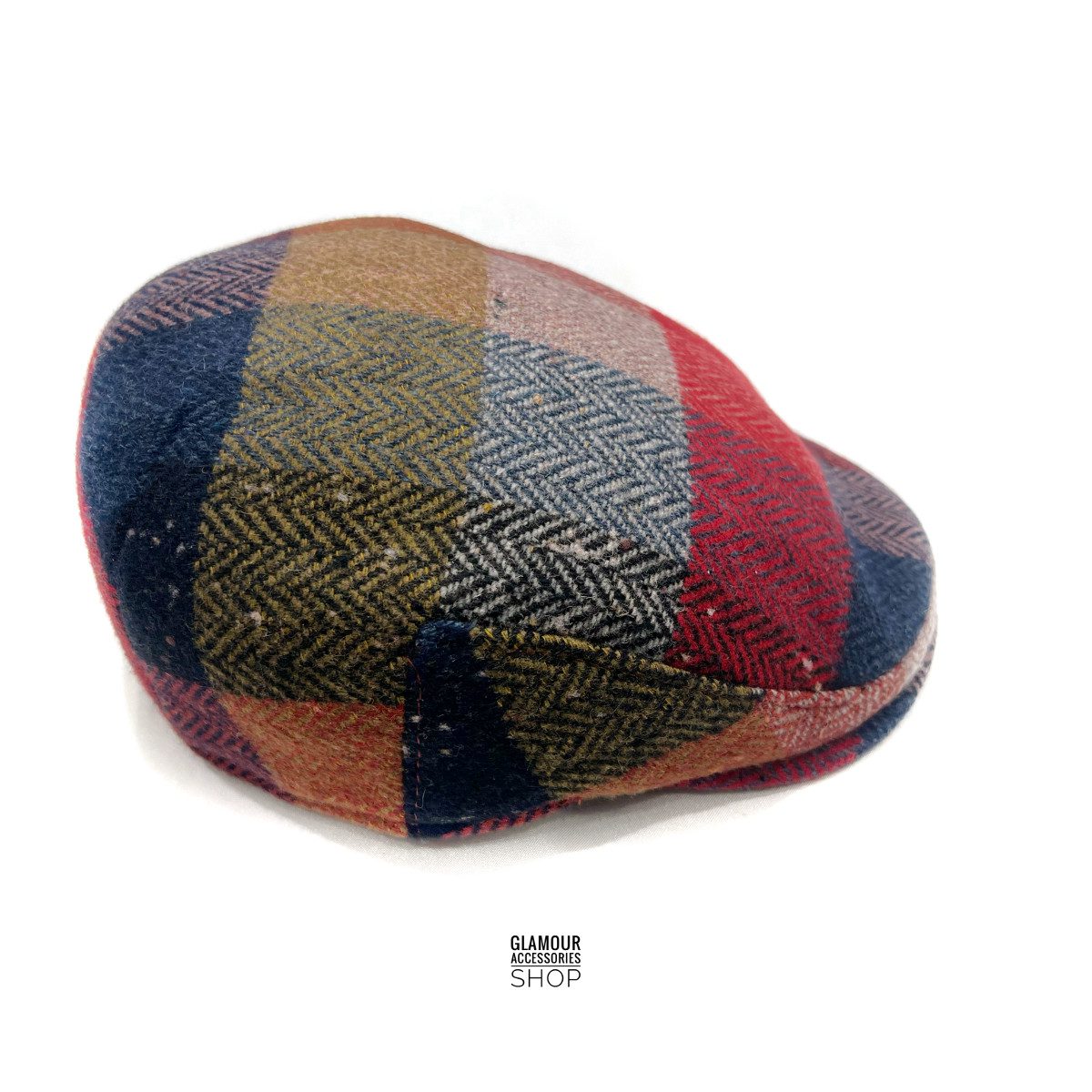 Cappello Coppola invernale uomo donna stile inglese multicolor quadri MADE IN ITALY Donovan - immagine 5