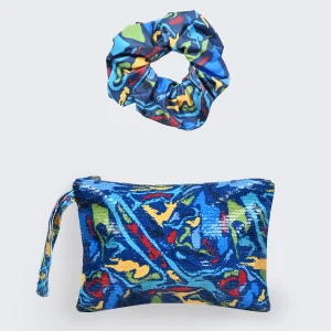 Set Scrunchie + Pochette "Meduse"
