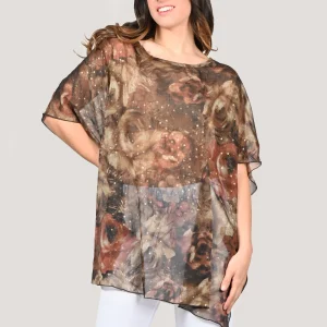 Maxi Maglia moro in georgette