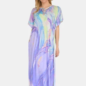 Abito lungo "Incendio Viola"