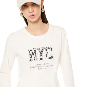 Maglia con stampa e strass - MILK - BR07