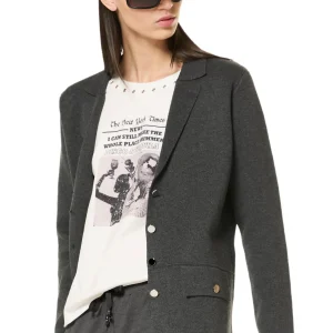 Maglia con stampa e borchie - BIANCO - BR08