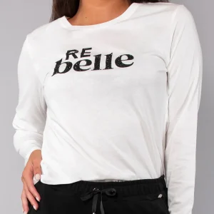 Maglia con stampa e strass - MILK - BR11