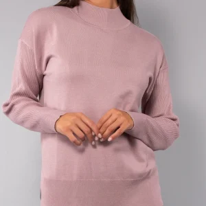 Maglia girocollo in viscosa - ROSA - LM50