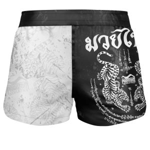 Fightshorts FUSION Muay Thai - Schwarz/Weiß