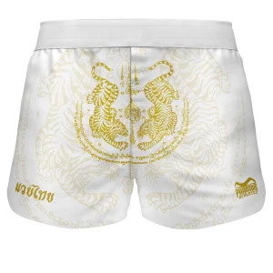 Fightshorts FUSION Muay Thai - Weiß/Gold