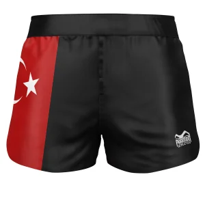 Fightshorts FUSION-R - Team Turkey - Schwarz