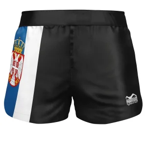 Fightshorts FUSION-R - Team Serbia - Schwarz