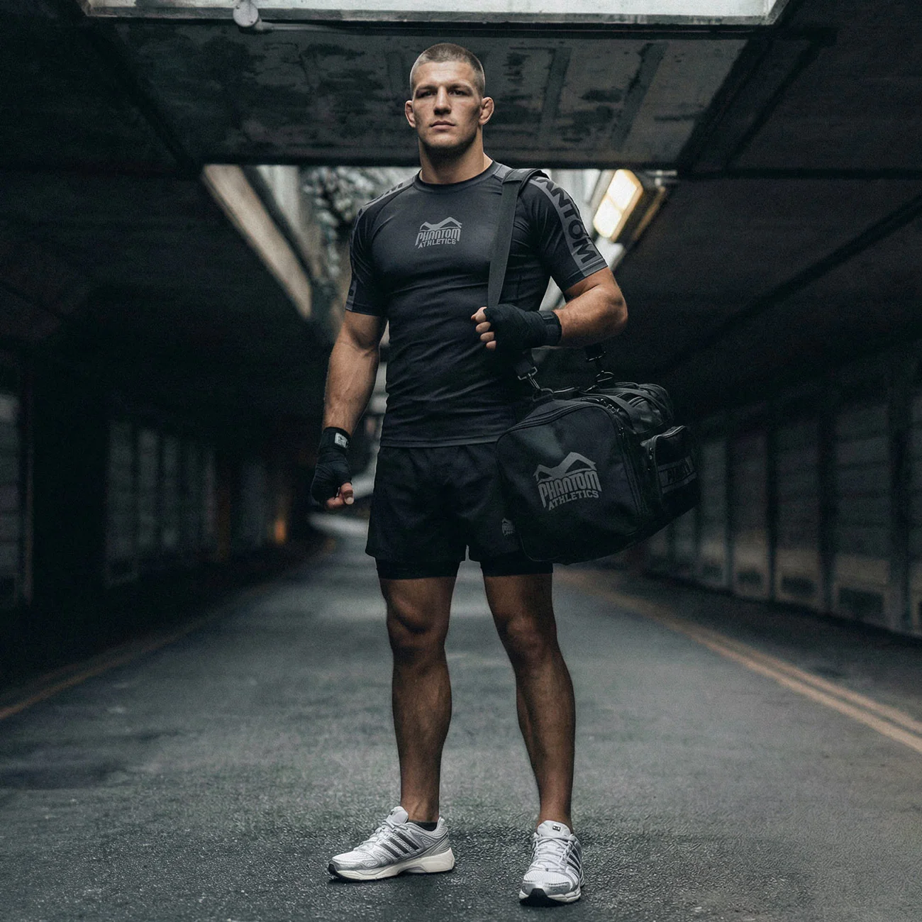 Fightshorts FUSION 2in1 Apex - Schwarz/Grau - immagine 7