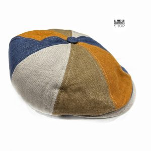 Coppola estiva lino uomo donna stile irlandese multicolor 8 spicchi MADE IN ITALY GOLF 4