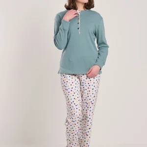 Pigiama Caldo Cotone Salvia Gary V50010