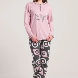 Pigiama Caldo Cotone Rosa Gary V50030