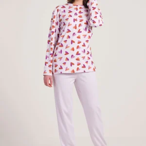 Pigiama Caldo Cotone Lilla Gary V50060