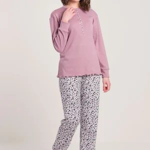 Pigiama Caldo Cotone Rosa Gary V50065