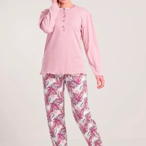 Pigiama Caldo Cotone Rosa Gary V50075