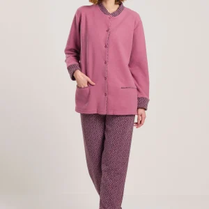 Pigiama Aperto Felpato Gary Malva V50166