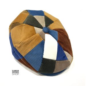 Coppola cappello invernale irlandese uomo donna 8 spicchi velluto MADE IN ITALY multicolor JAKY