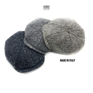 Coppola cappello berretto invernale irlandese uomo donna 8 spicchi  MADE IN ITALY spinato BAZZO