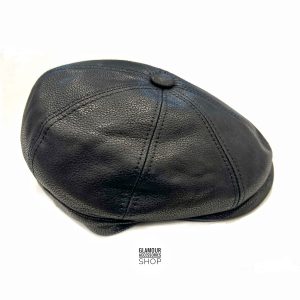 Coppola uomo donna vera pelle 8 spicchi artigianato made in Italy  BIKER