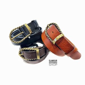 Cintura donna vera pelle vintage  fibia ovale intreccio  made in Italy MADRID